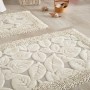 ÇAPA HOME PAMUK 2'Lİ BANYO PASPASI YAPRAK DESEN KREM 8696474231911